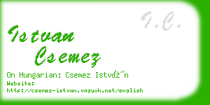 istvan csemez business card